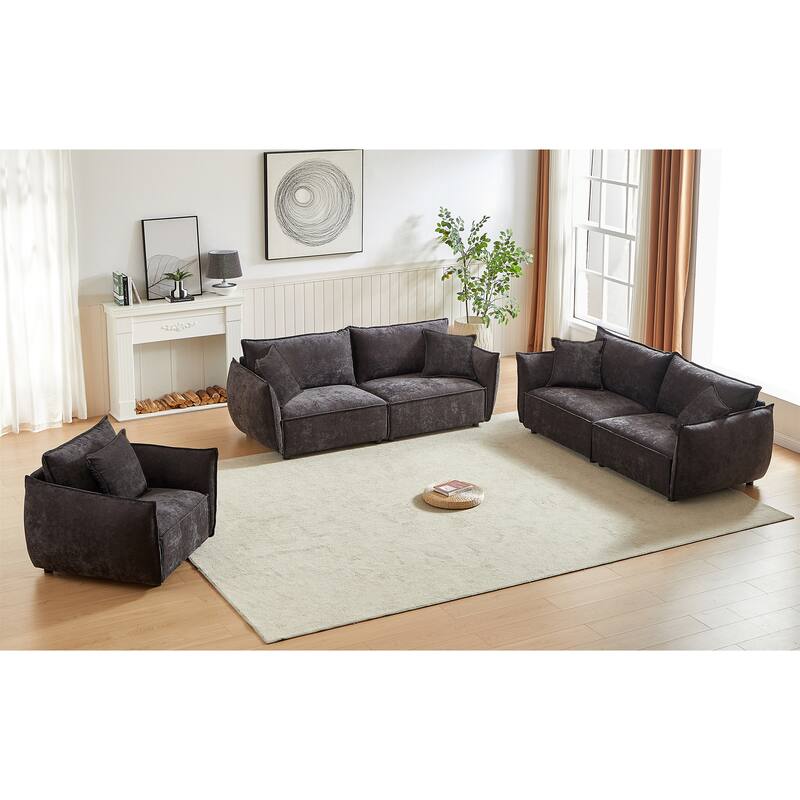 3-Seater + 3-Seater + 1-Seater Combo Sofa