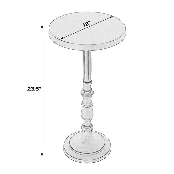 Heidi 12 in. W Round All Metal Pedestal Base End Table