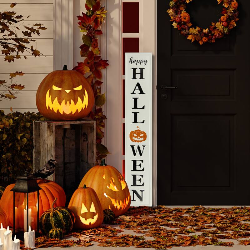 31.5" Metal Happy Halloween Wall Sign