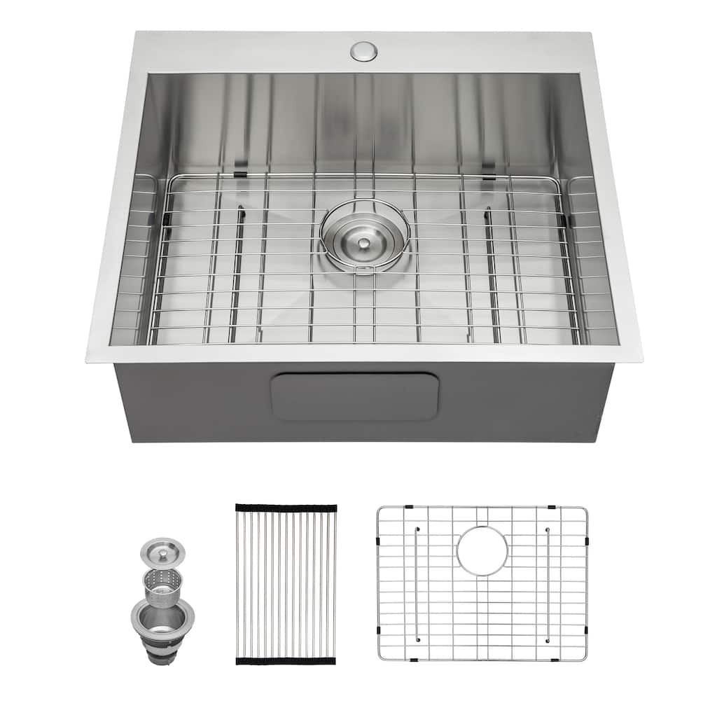 Laundry Utility Sink Drop In Topmount Deep Single Bowl Kitchen Sink Basin