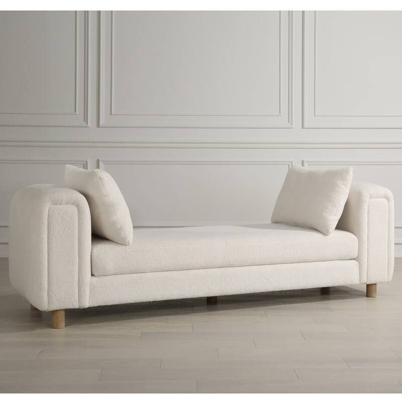 Uttermost 23836 Repose 91" Wide Wood Framed Polyester Bench with Two
