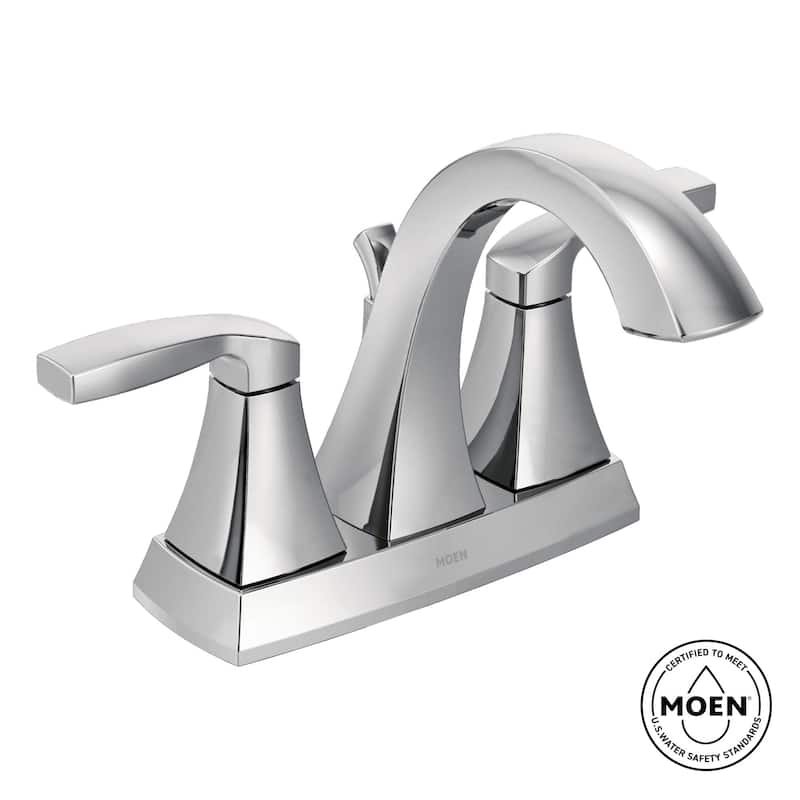 Moen Voss Double Handle Centerset Bathroom Faucet (Valve Included)