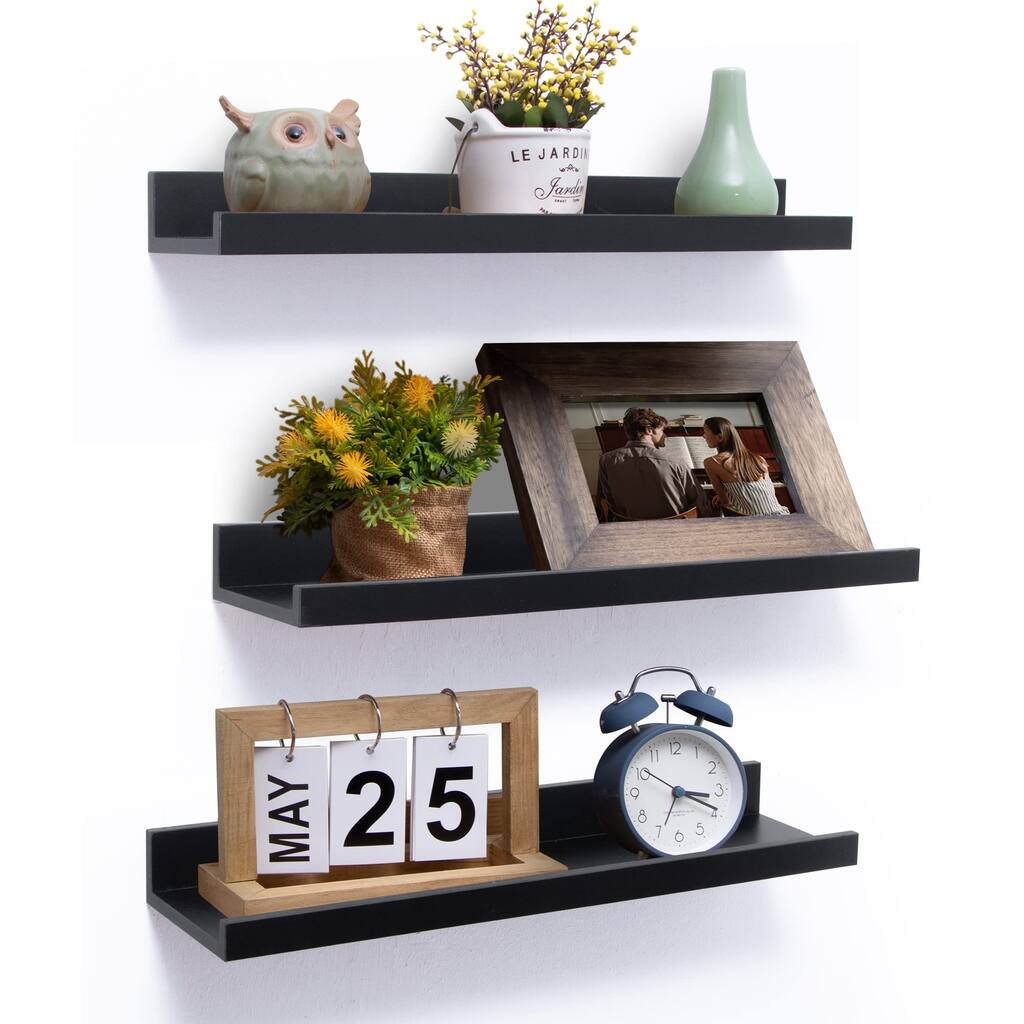 Picture Ledge Shelf, Floating Shelves Wall Mounted Set of 3