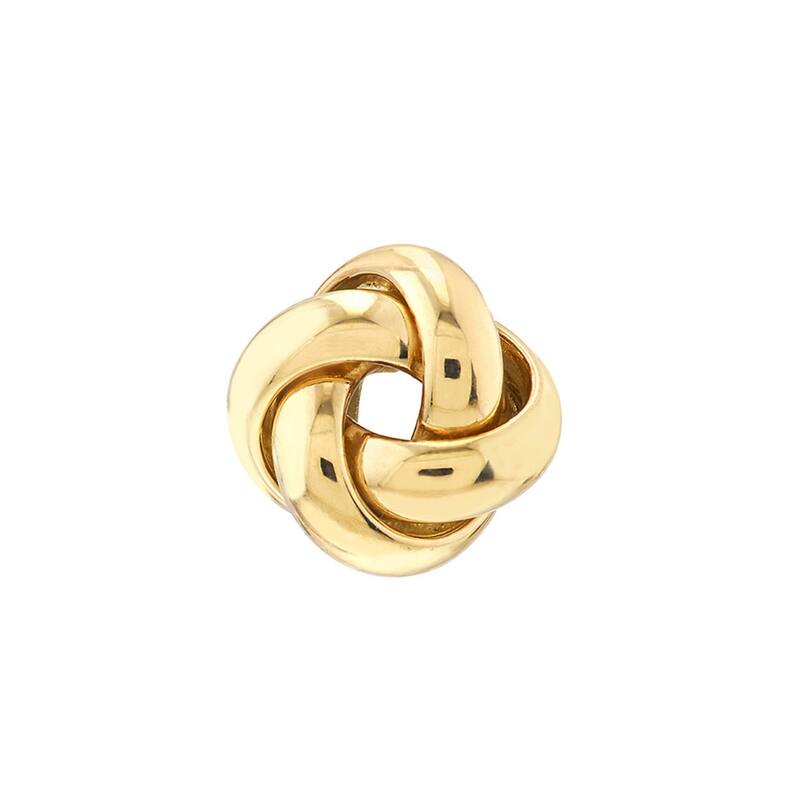 Marquee Jewels 14K Yellow Gold Puffed Love Knot Stud Earrings