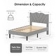 preview thumbnail 7 of 6, Twin Size Platform Bed Frame with Upholstered Headboard, Durable Metal and Wood Construction