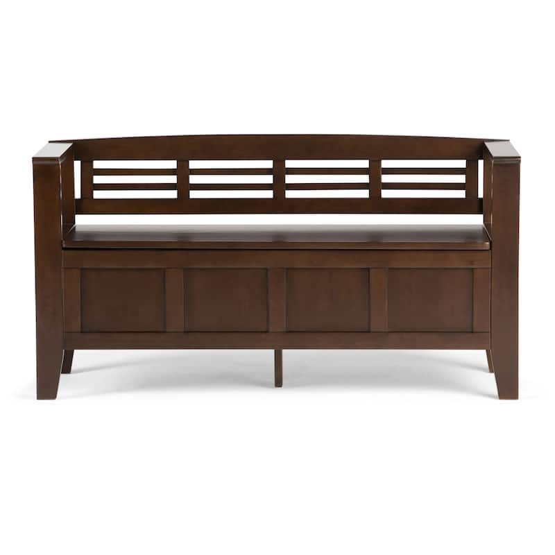 WYNDENHALL Chandler SOLID WOOD 48 inch Wide Contemporary Entryway Storage Bench - 48'' x 17'' x 25.2