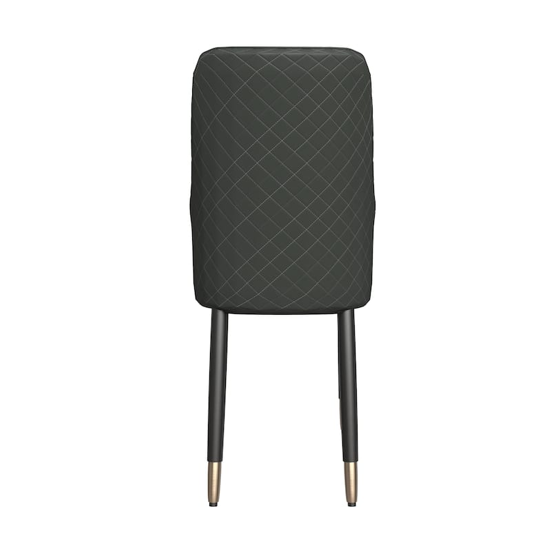 Allure Dining Chairs with Fabric/Leather Seat and Black Oak Wood Legs by LeisureMod