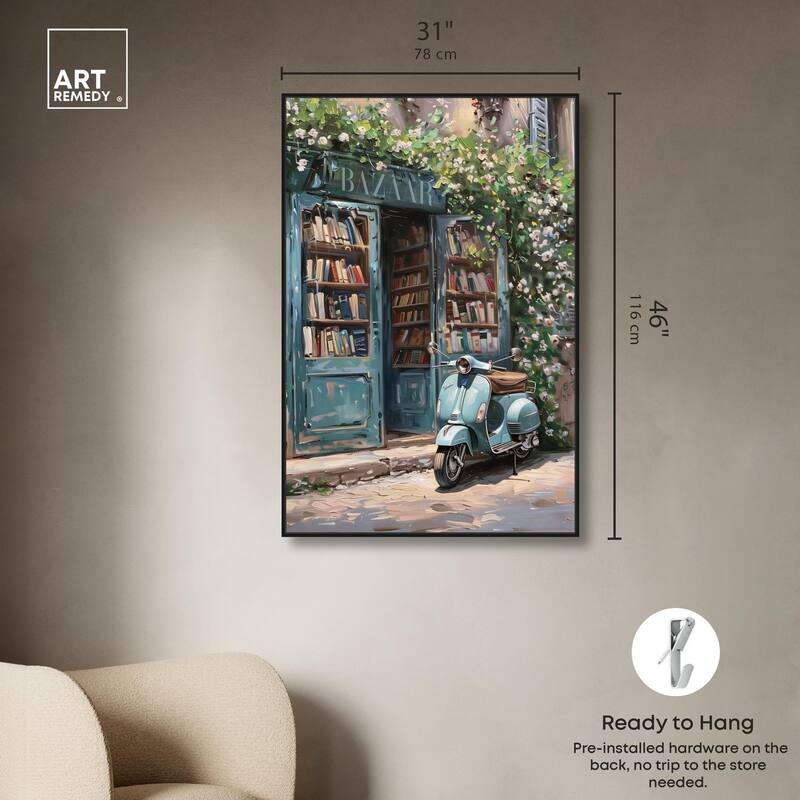 Quaint Bookstore Canvas by Art Remedy