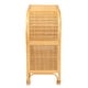preview thumbnail 5 of 9, bali & pari Ovalet Modern Bohemian Natural Brown Rattan 2-Door Sideboard