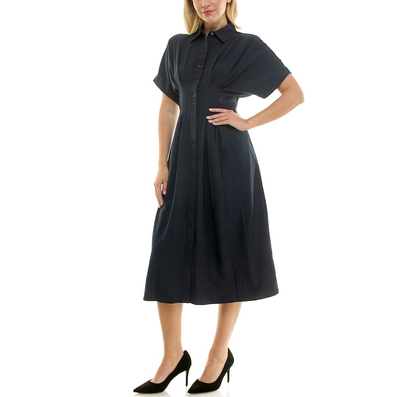 Nicole Miller Pinstripe Shirtdress