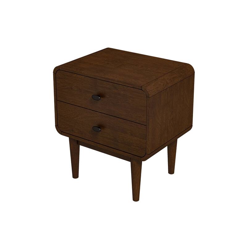 GDFStudio - Alexa Modern Mid-Century Nightstand with Solid Wood Frame & Tapered Legs