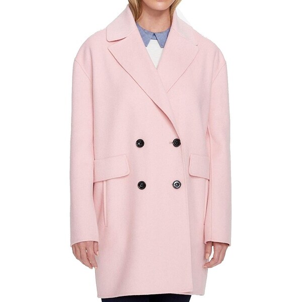 tommy hilfiger double breast wool blended coat