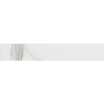Chronos 2in x 13in White/ Gold Ceramic Bullnose Wall Tile - 2 x 13 - 1 Piece
