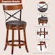 2/4 pcs Bar Stools Swivel 25'' Dining Bar Chairs with Rubber Wood Legs ...