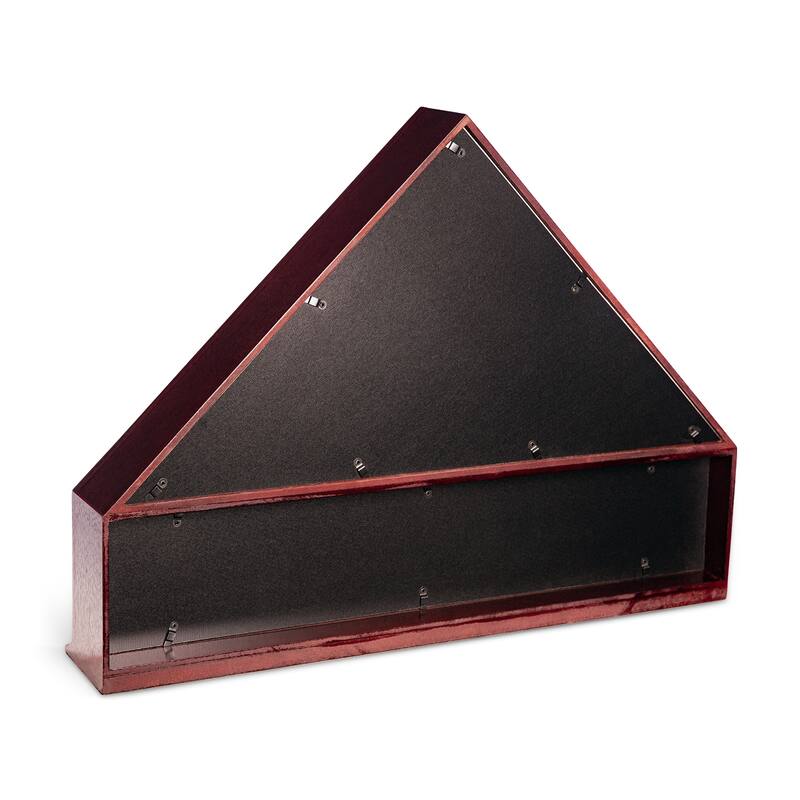 Handcrafted Military Flag and Medal Display Wood Case - Large
