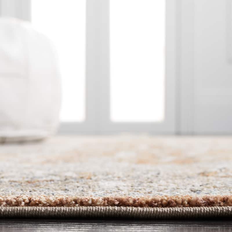 SAFAVIEH Jasmine Regenia Vintage Rug - 5'3" Square - Gold/Grey