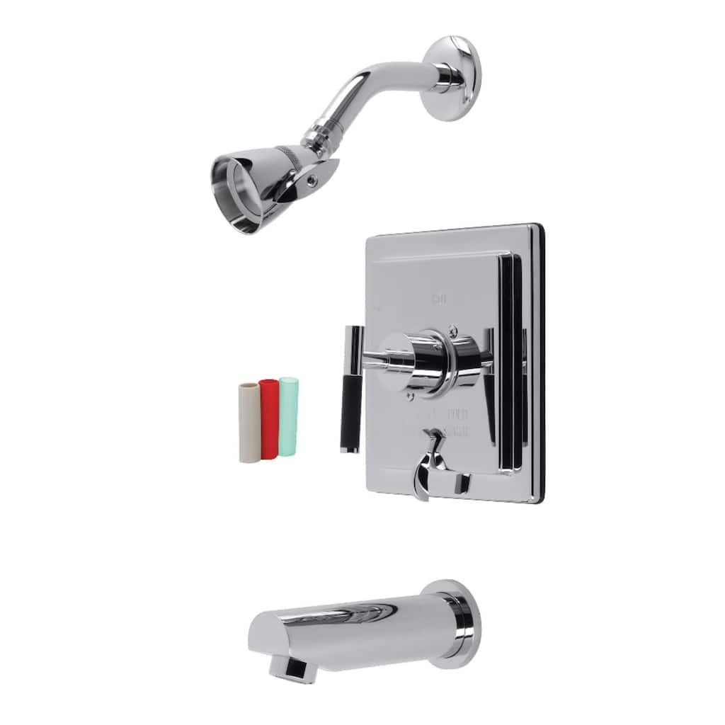 Kingston Brass Kaiser Tub and Shower Trim Package with 1.8 GPM Single