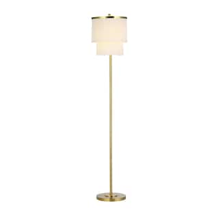Rosa River of Goods Metal Floor Lamp With Fringe Shade