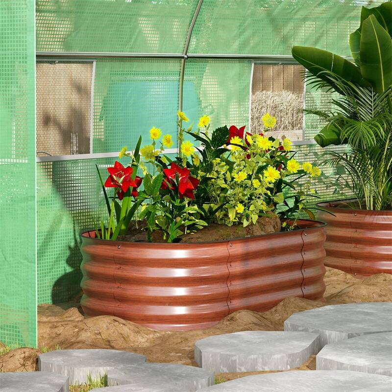 Galvanized Steel Raised Garden Bed with Modular Design
