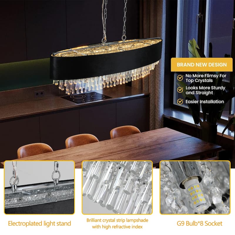 Crystal chandelier-without bulbs