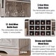 preview thumbnail 16 of 33, Farmhouse Bar Cabinet, Coffee/Wine Bar Cabinet w/Wine & Glass Rack