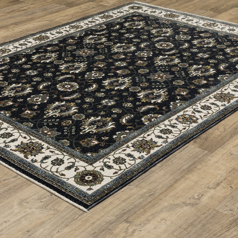 Style Haven Victoria Persian Inspired Blue/ Ivory Area Rug