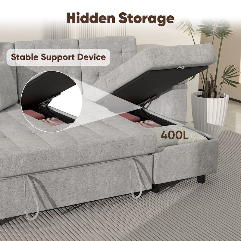 Pocassy 85" Sleeper Sofa Couches Sofa Bed Sleeper Pull Out 4 in 1