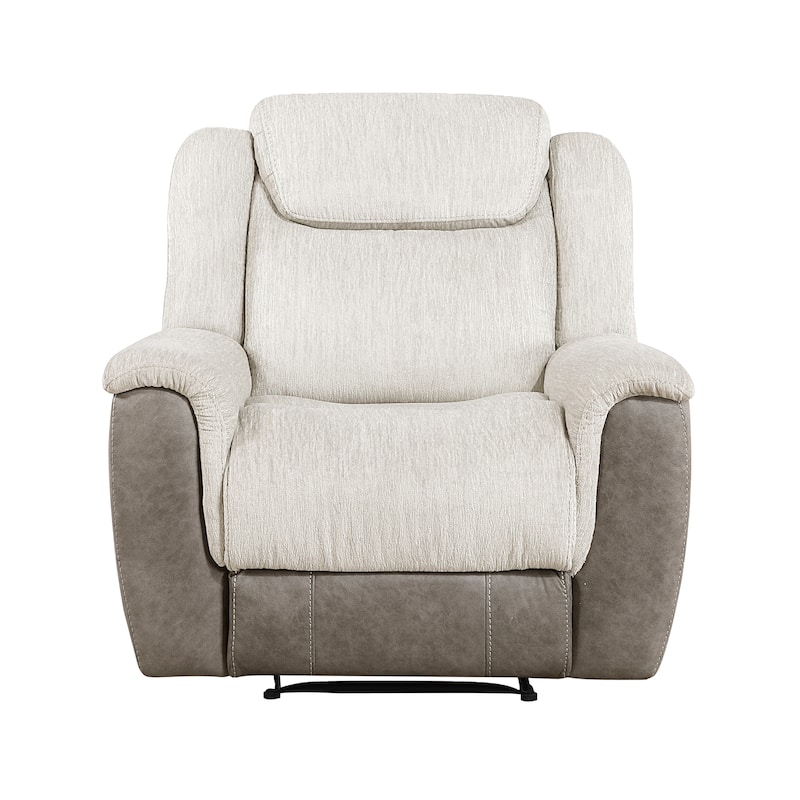 Nadalia 40" Chenille and Microfiber Manual Recliner - Tab Pull Motion