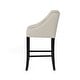 preview thumbnail 4 of 8, Milano 28-inch Quilted Ivory Bonded Leather 28-inch Barstool by Christopher Knight Home - 22" D x 21" W x 38.75" H