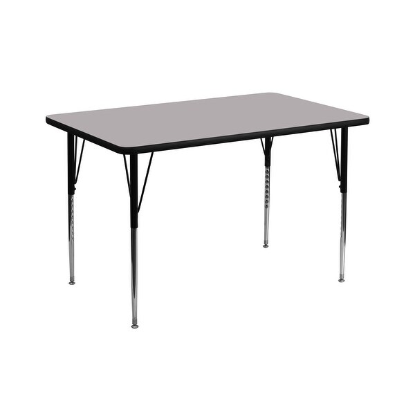 Offex 36''W x 72''L Rectangular Activity Table with Grey Thermal Fused Laminate Top and Standard Height Adjustable Legs
