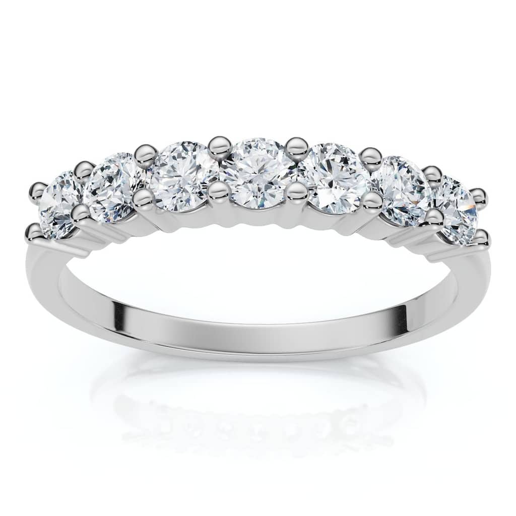 Bliss Diamond 3/8Ct Diamond Wedding Stackable Womens Anniversary Ring Gold or Pt Lab Grown