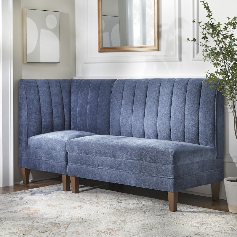 Lifestorey Kerrington Channel Back Upholstered Corner Seat