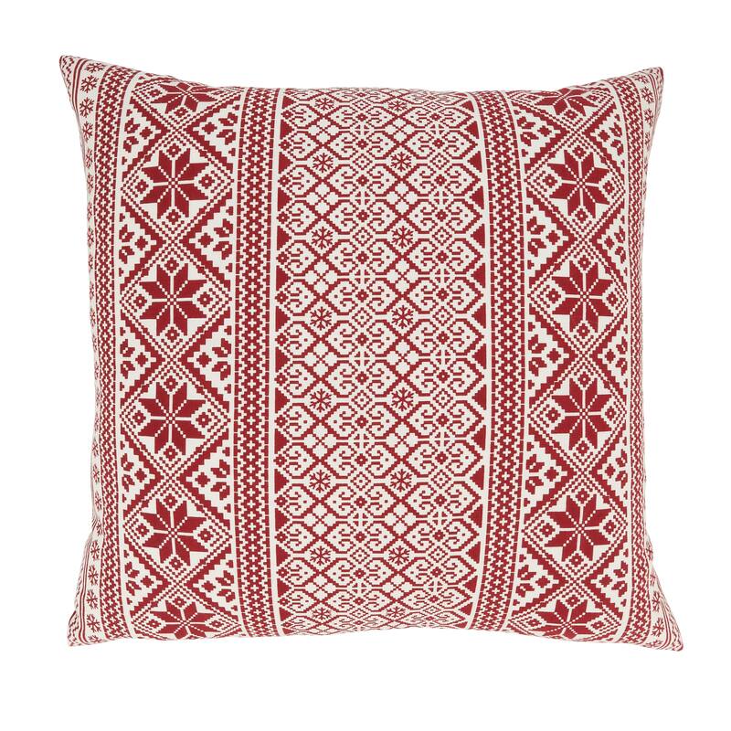 Yuletide Joy Christmas Pattern Throw Pillow