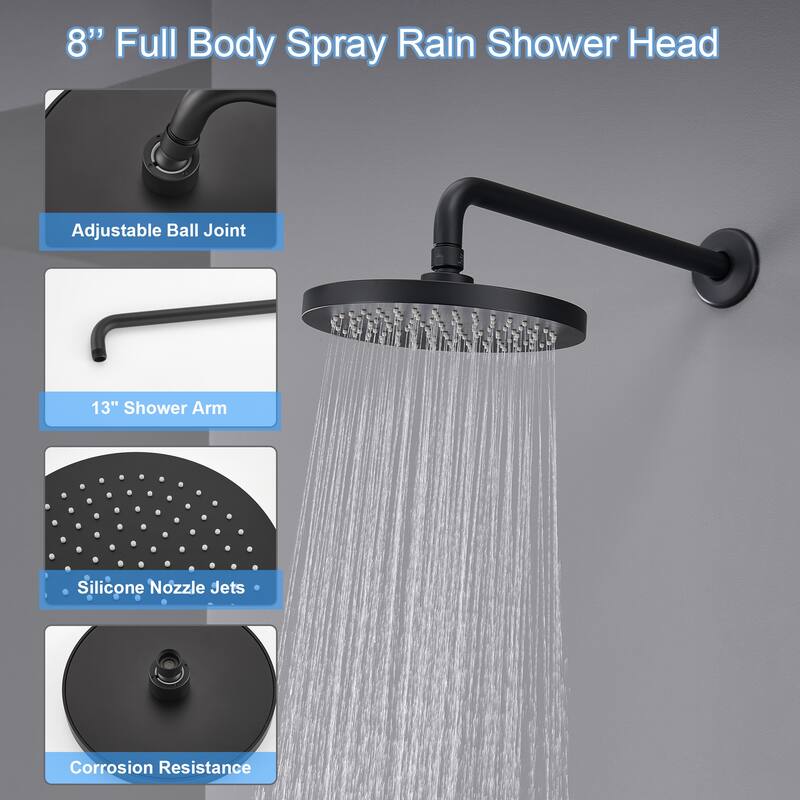 Luxier SS-B02 Single Handle 1-Spray Shower Faucet (Valve Included)
