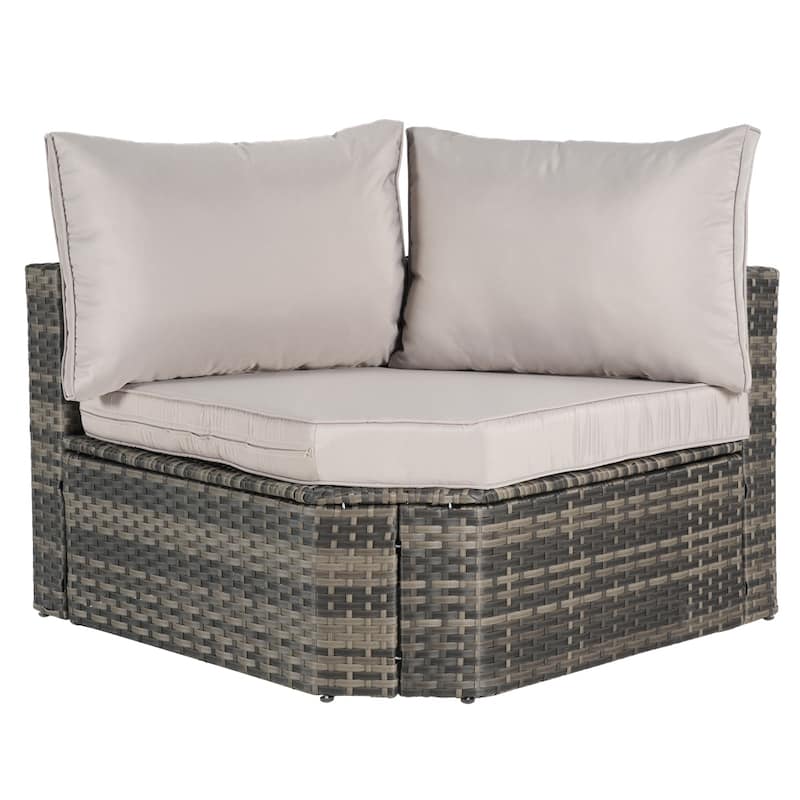8 Piece Outdoor Patio Sofa Set,Sectional Wicker Patio Conversation Set - N/A