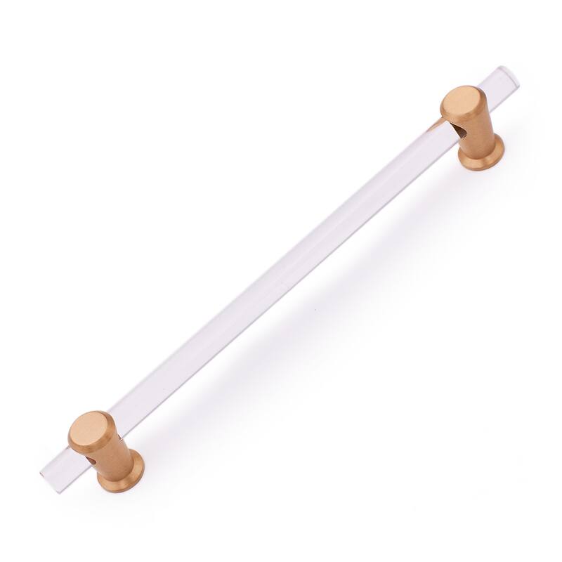 RK International Radiance 8 Inch Center to Center Bar Cabinet Pull - Satin Brass