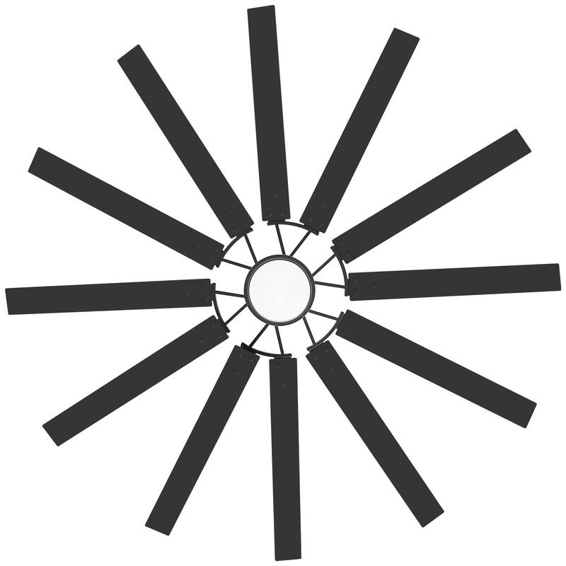 72"/80" Large Windmill Ceiling Fan with Light and Remote(12 Reversible Blades)