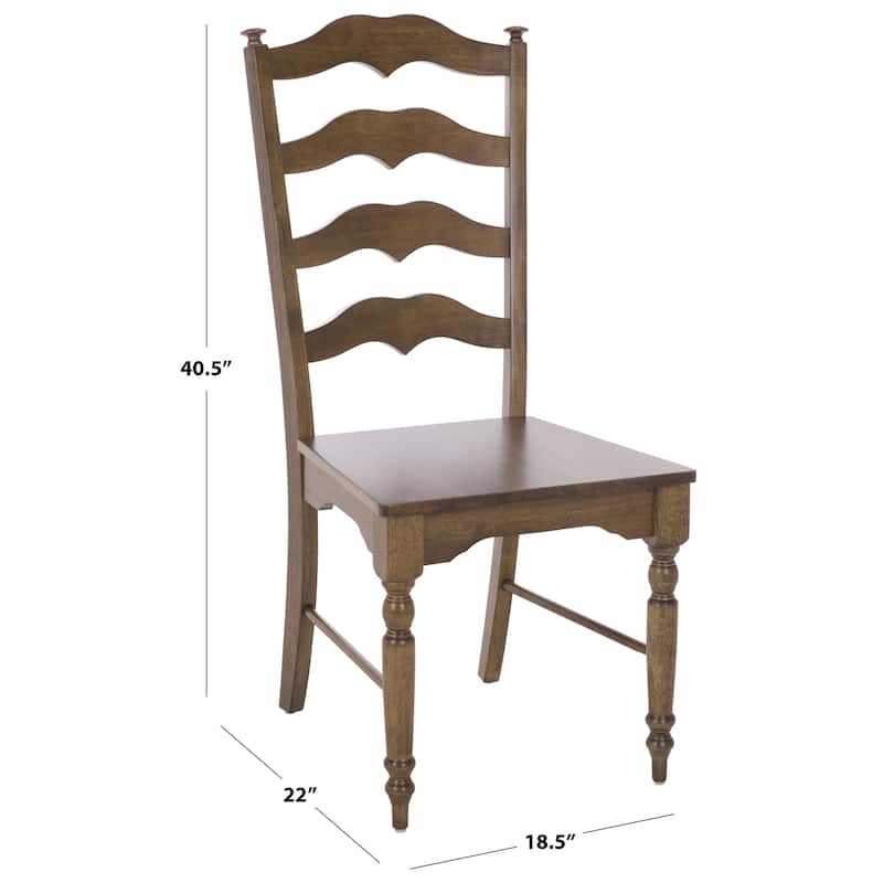SAFAVIEH HOME Rasia Ladder Back Side Chair - 19"W x 22"D x 41"H