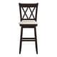preview thumbnail 21 of 65, Eleanor Double X Back Wood Swivel Bar Stool by iNSPIRE Q Classic