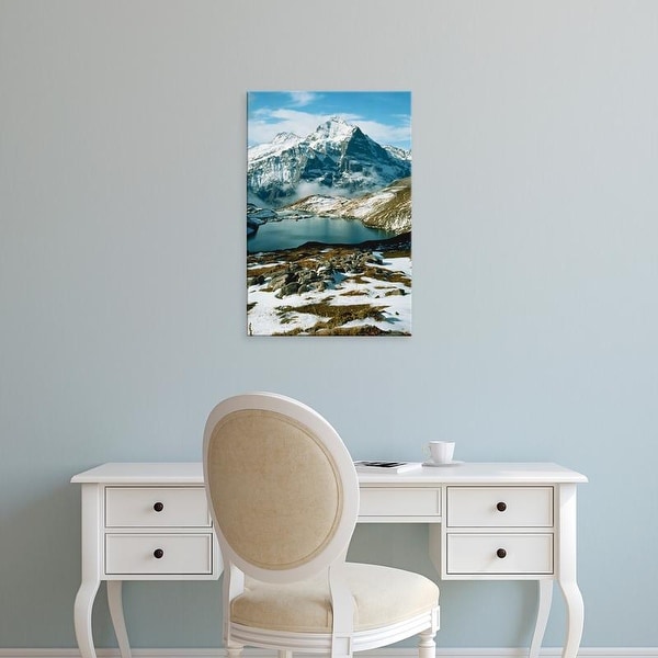 Easy Art Prints Scott T. Smith's 'View Of Wetterhorn Mountain And Bachsee Lake' Premium Canvas Art