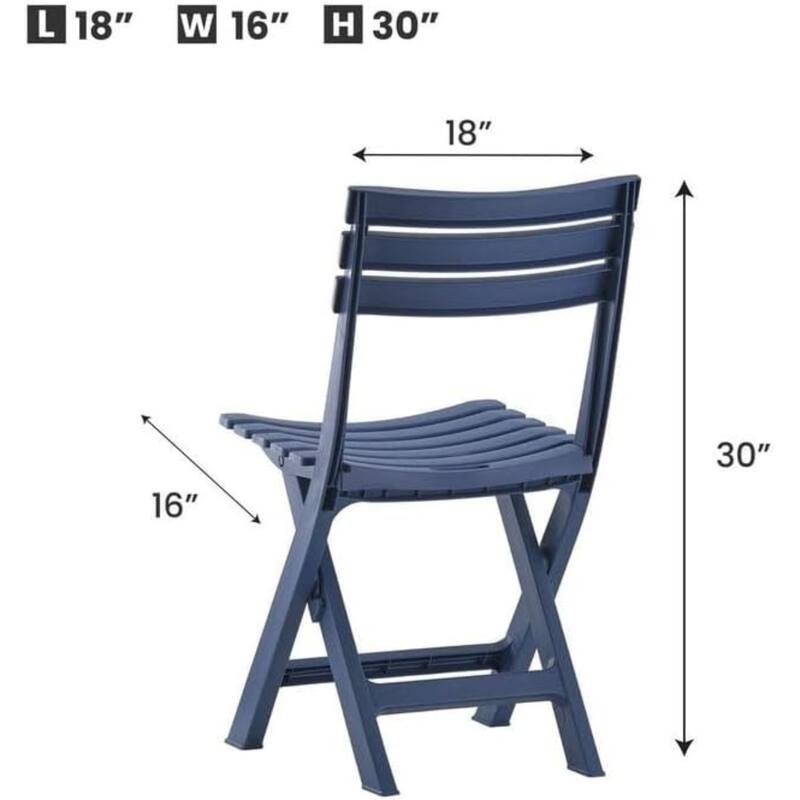 Aria Home Terrasse Outdoor Folding Chairs UV Resistant Set of 4