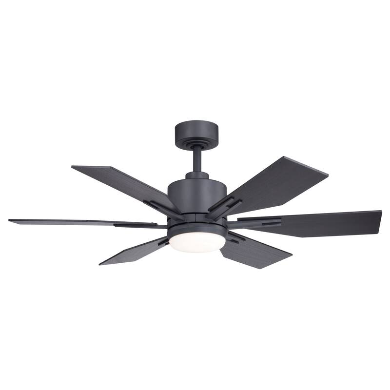 Mayfield Charcoal Black Ceiling Fan with LED Light Kit and Remote - 44-in W x 15.75-in H x 44-in D