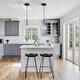 preview thumbnail 2 of 11, CO-Z Farmhouse Teardrop Semi Flush Mount Ceiling Light Fixture - Walnut & Black