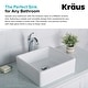 preview thumbnail 8 of 17, Kraus Elavo 15 inch Square Porcelain Ceramic Vessel Bathroom Sink