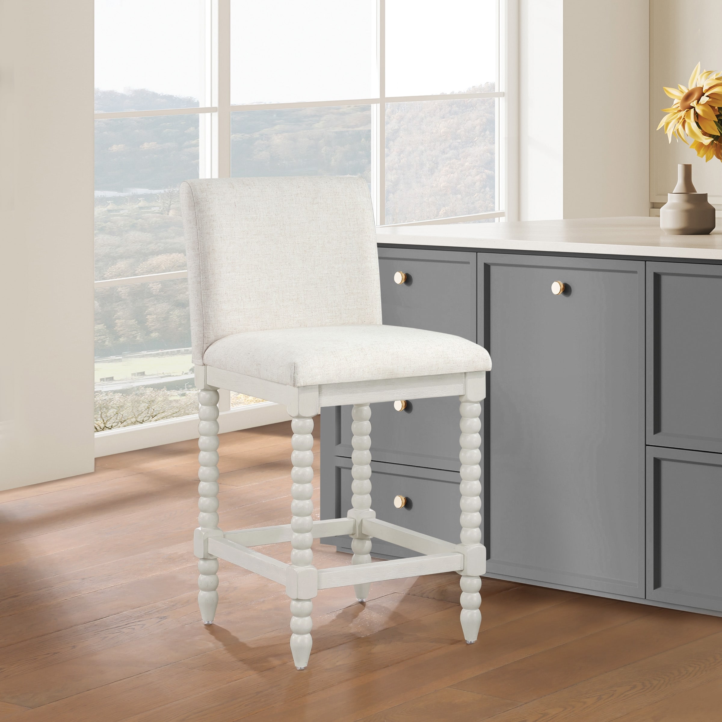OSP Kaylee 26 Spindle Counter Stool with Padded Seat