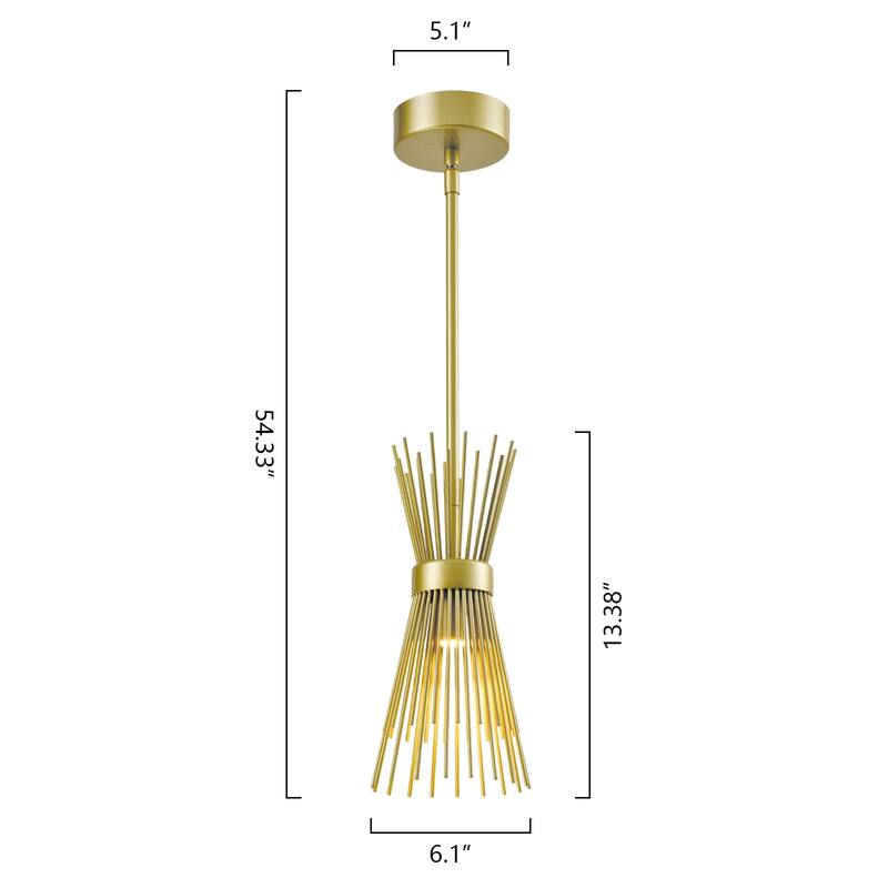 Maxax 1 - Light Single Bell Pendant With Wrought Iron Accents
