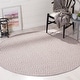 preview thumbnail 17 of 81, SAFAVIEH Handmade Flatweave Montauk Shkurte Cotton Rug 6' Round - Grey/Ivory - Round