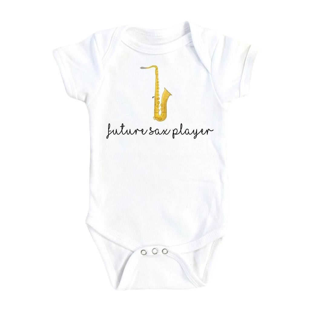Saxophone Future - Baby Boy Girl Clothes Infant Bodysuit Funny Cute Newborn