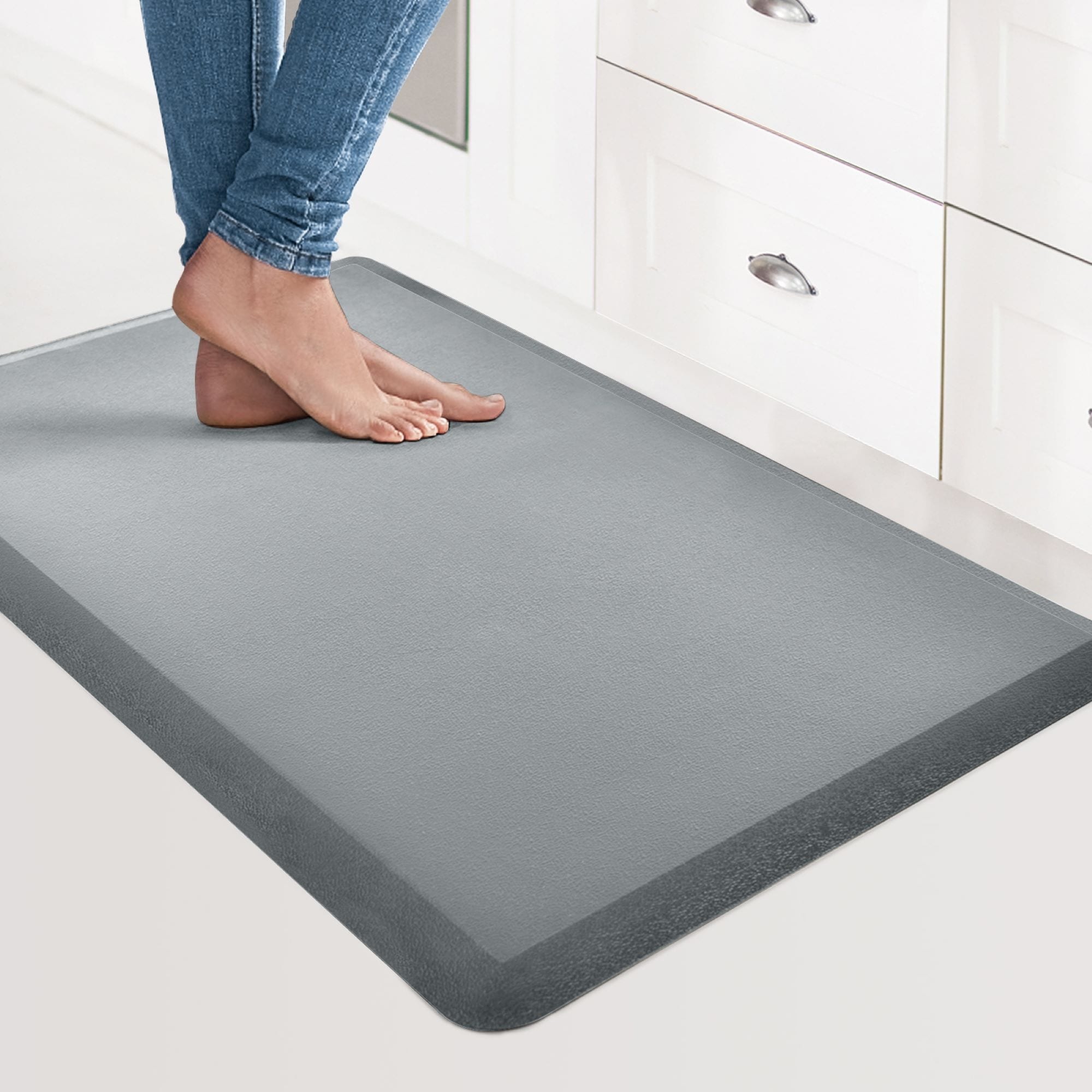 KOKHUB Kitchen Mat,1/2 Inch Thick Cushioned Anti Fatigue Waterproof Kitchen  Rug, Comfort Standing Desk Mat, Kitchen Floor Mat Non-Skid & Washable for