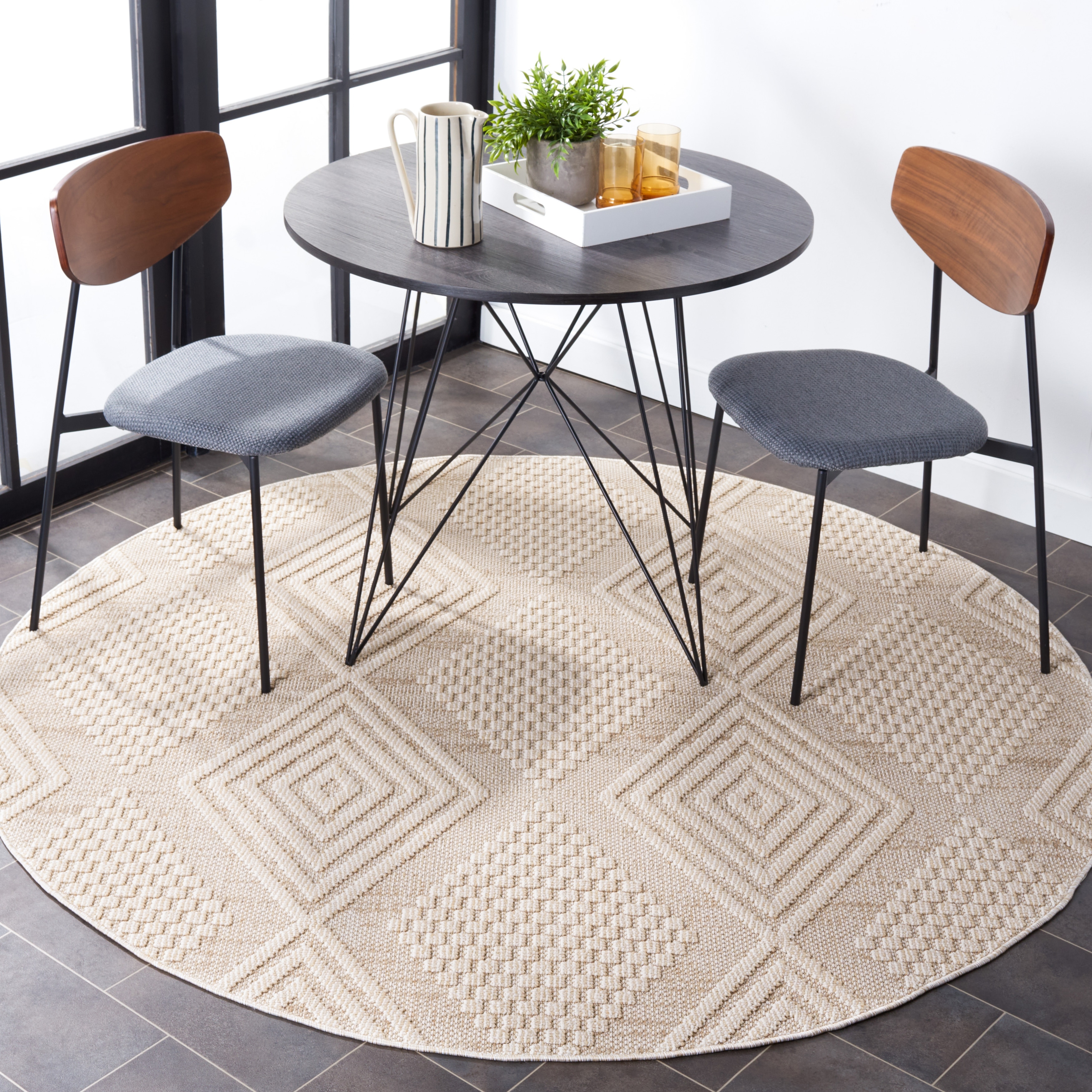 SAFAVIEH Global Zikrija Waterproof Patio Backyard Rug - On
